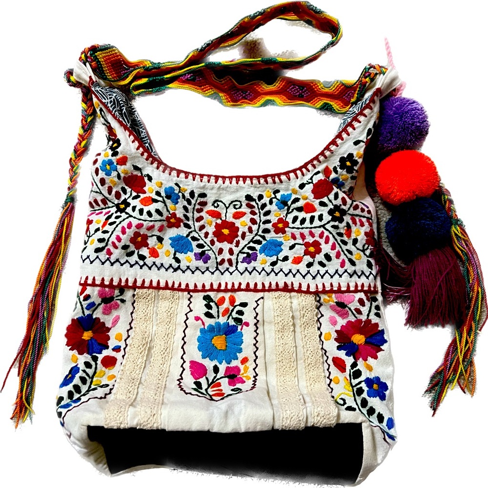 Erica Maree luxury Mexican handmade embroidery artisan handbag purse crossbody